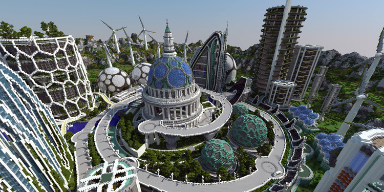 Virtual built games like Minecraft allow (young) users to make there own designs. When users have a sense of architecture this can result in more friendly and interesting places.